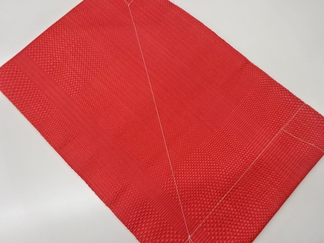 JAPANESE KIMONO / UNUSED NAGOYA OBI / SILK / WOVEN GEOMETRIC PATTERN / CHIKUZEN HAKATA